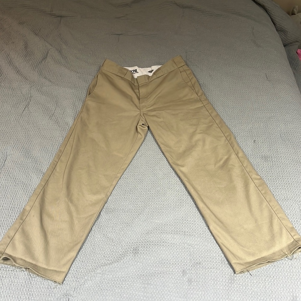 Dickies UO Exclusive 874 Cutoff Work Pant Beige